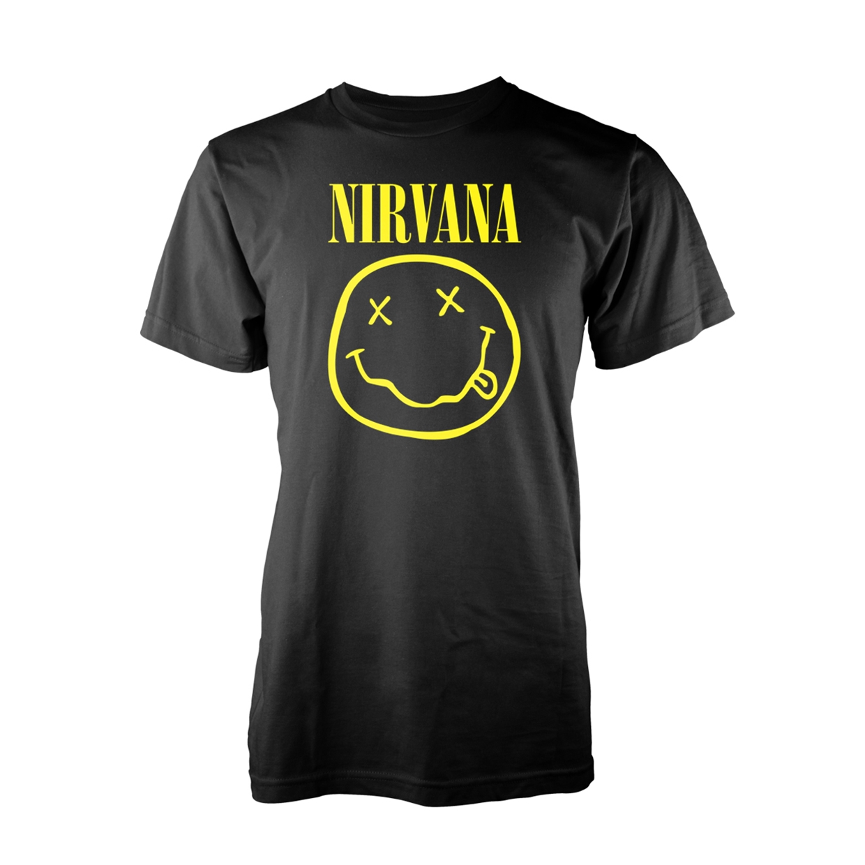NIRVANA FACE LOGO T-Shirt Large BLACK