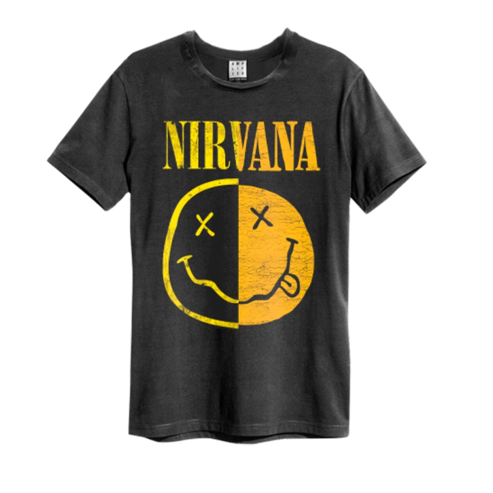 NIRVANA SPLICED T-Shirt Large GREY