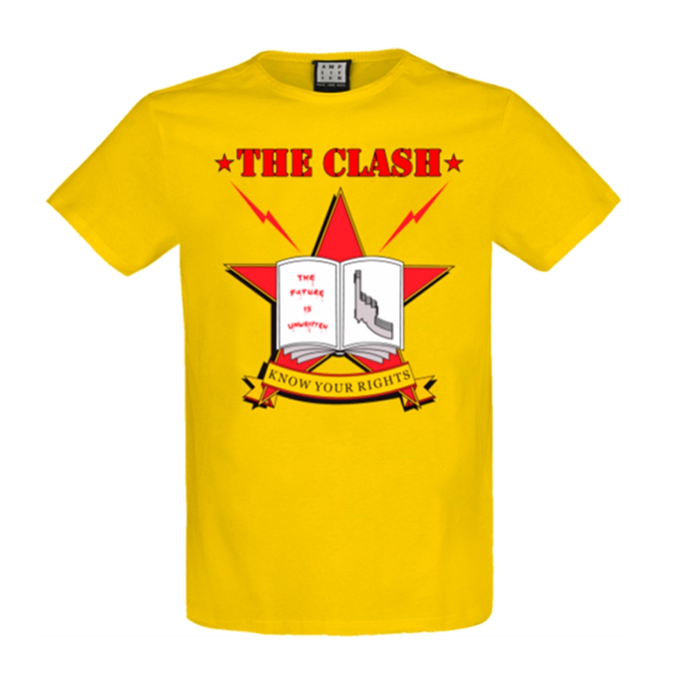 CLASH, THE KNOW YOUR RIGHTS T-Shirt Medium YELLOW