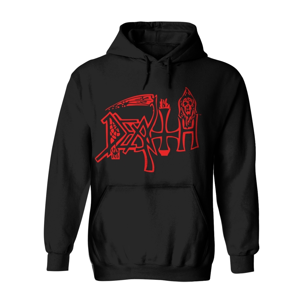 DEATH SCREAM BLOODY GORE Hooded Sweatshirt Medium BLACK