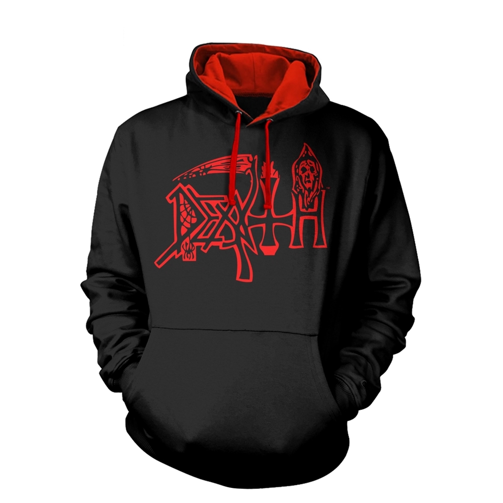 DEATH SCREAM BLOODY GORE Varsity Hooded Sweat (No Zip) Medium BLACK