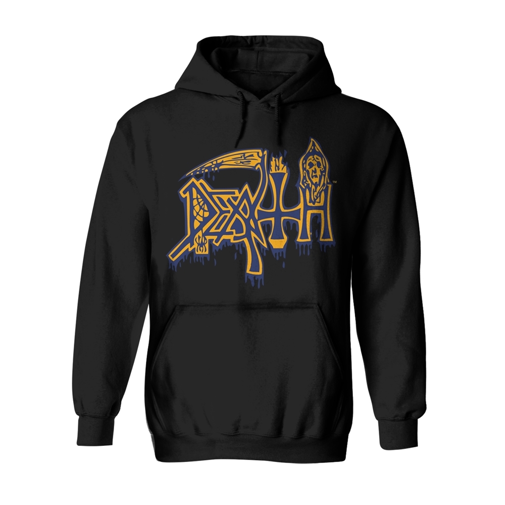 DEATH LEPROSY Hooded Sweatshirt Medium BLACK