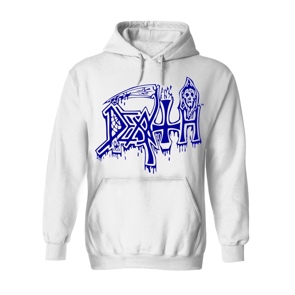 DEATH LEPROSY POSTERIZED Hooded Sweatshirt Medium WHITE