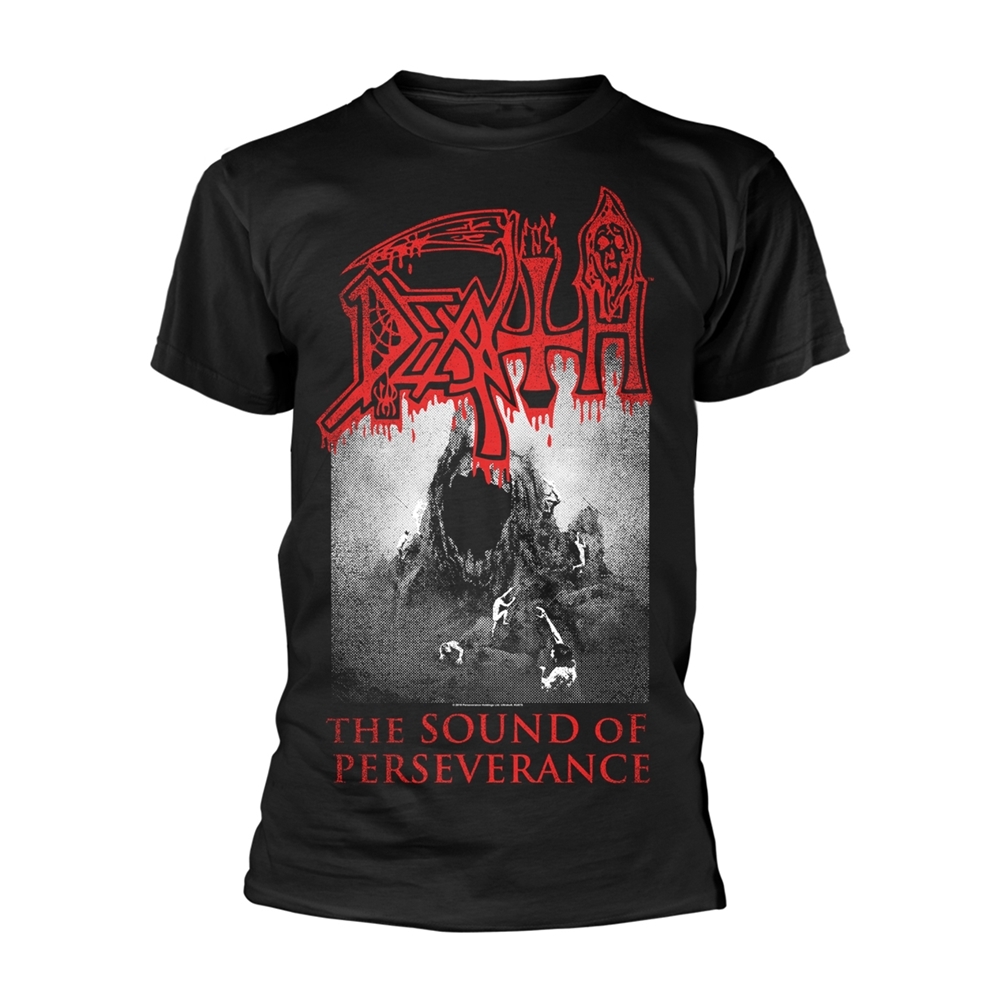 DEATH THE SOUND OF PERSEVERANCE T-Shirt, Front & Back Print XX-Large BLACK