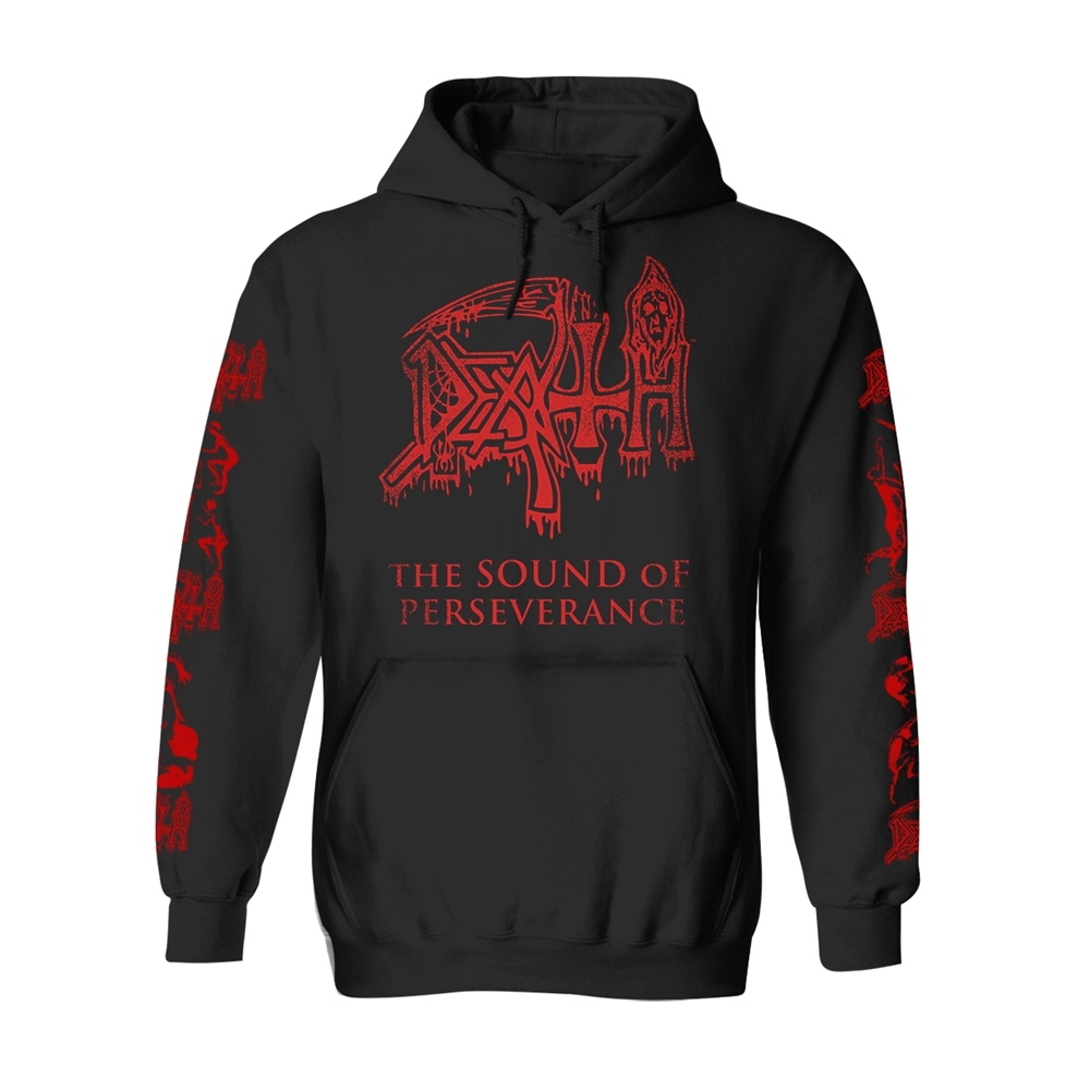 DEATH THE SOUND OF PERSEVERANCE Hooded Sweatshirt Large BLACK