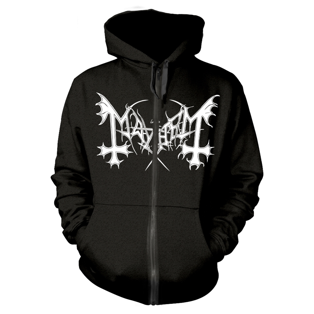 MAYHEM DE MYSTERIIS DOM SATHANAS Hooded Sweatshirt with Zip XX-Large BLACK