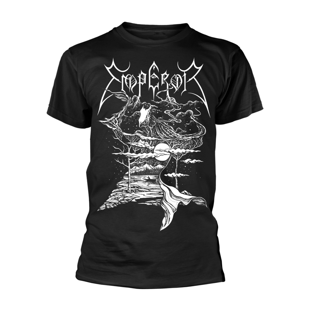 EMPEROR THE WANDERER T-Shirt, Front & Back Print Small BLACK