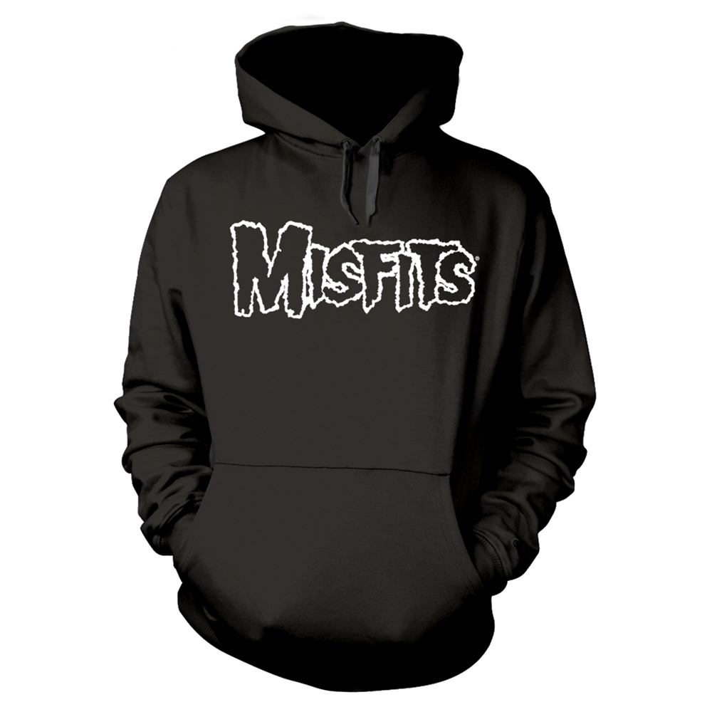 MISFITS SKULL Hooded Sweatshirt Small BLACK
