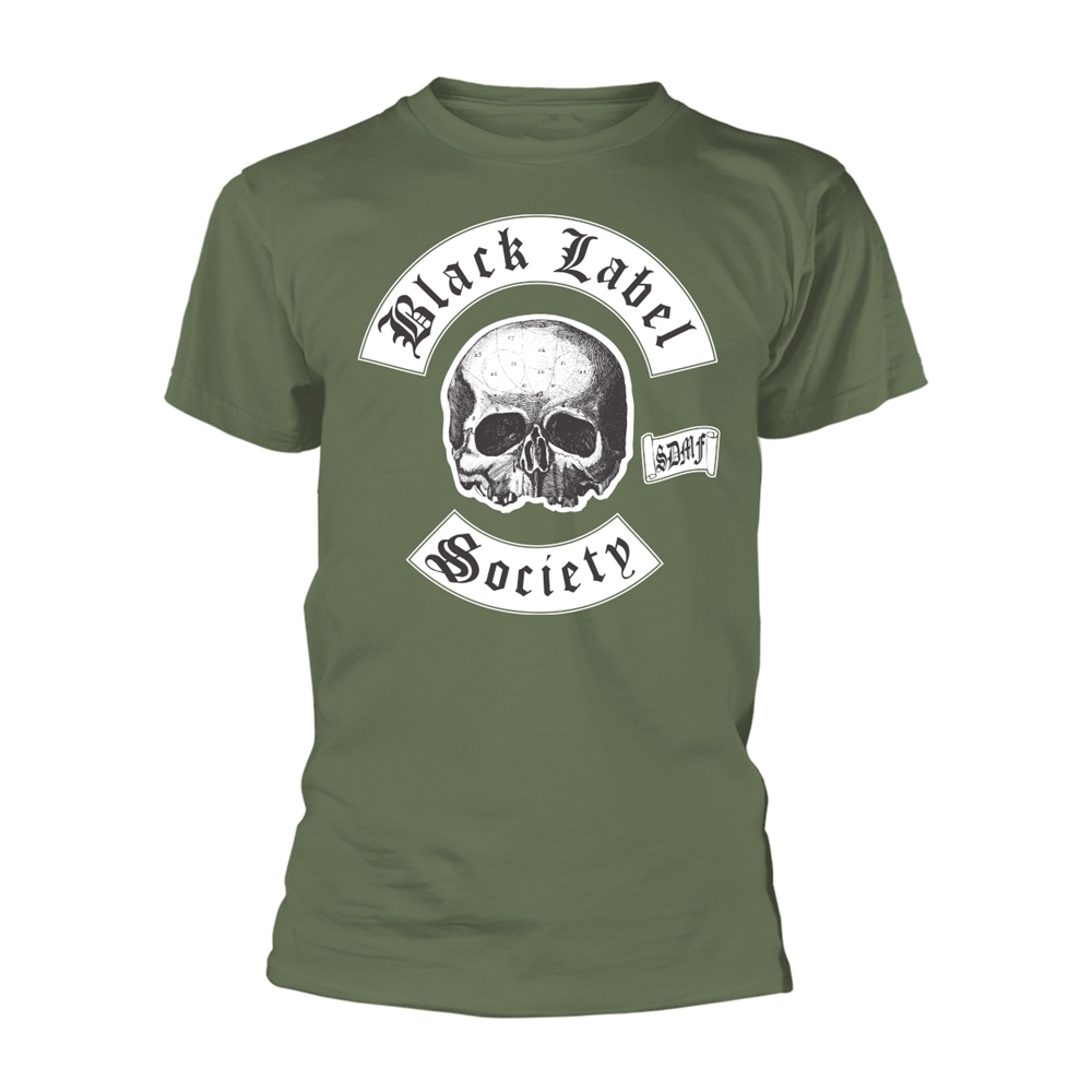 BLACK LABEL SOCIETY THE ALMIGHTY (OLIVE) T-Shirt, Front & Back Print Small GREEN