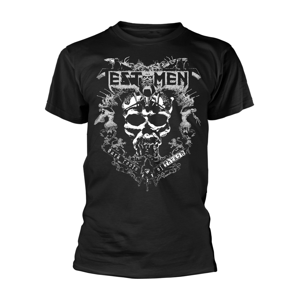 TESTAMENT DARK ROOTS OF THRASH T-Shirt, Front & Back Print Medium BLACK
