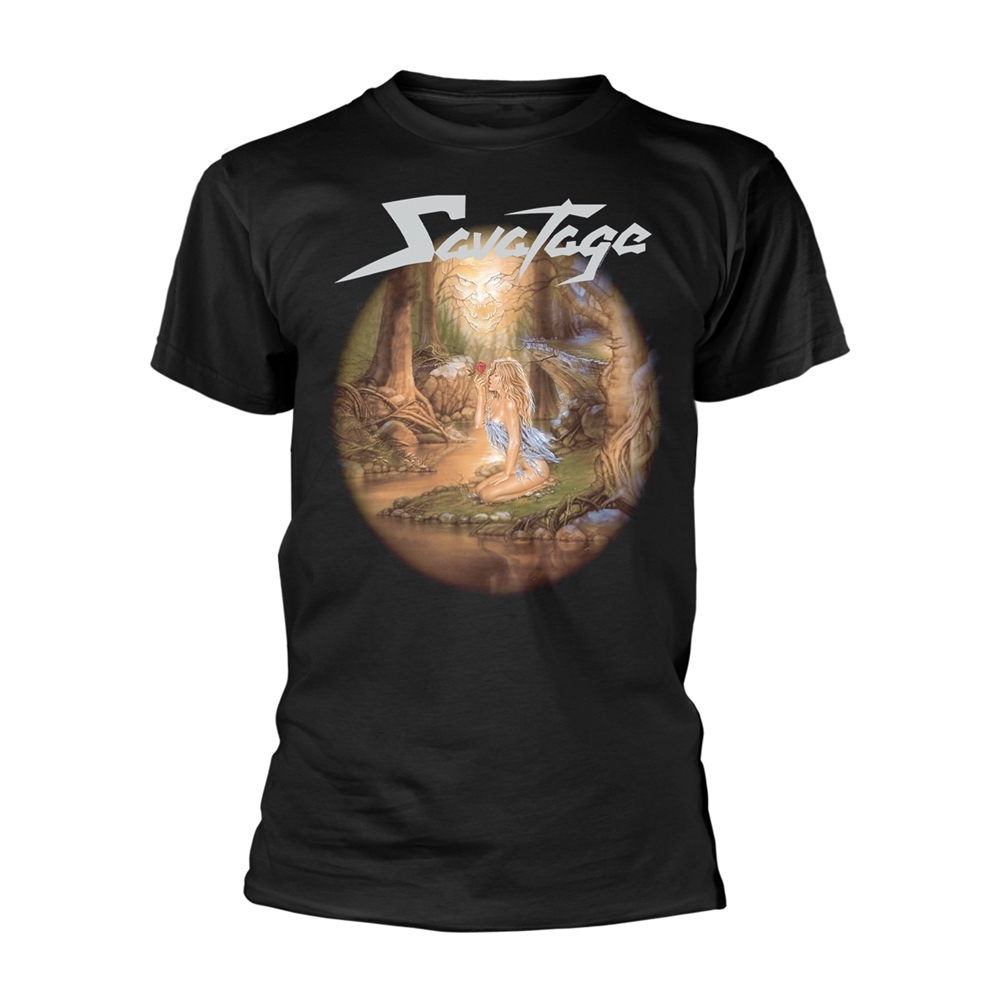 SAVATAGE EDGE OF THORNS T-Shirt, Front & Back Print Small BLACK