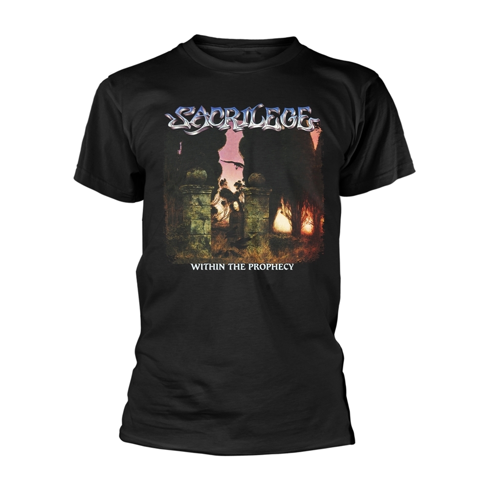 SACRILEGE WITHIN THE PROPHECY T-Shirt, Front & Back Print Small BLACK
