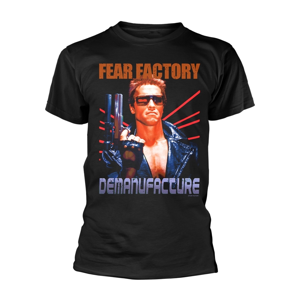FEAR FACTORY TERMINATOR T-Shirt, Front & Back Print Large BLACK