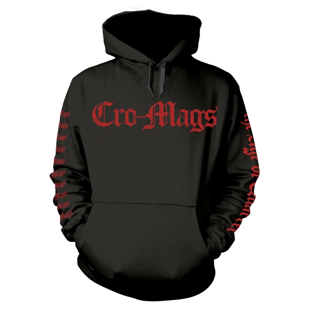 CRO-MAGS THE AGE OF QUARREL Hooded Sweatshirt Medium BLACK