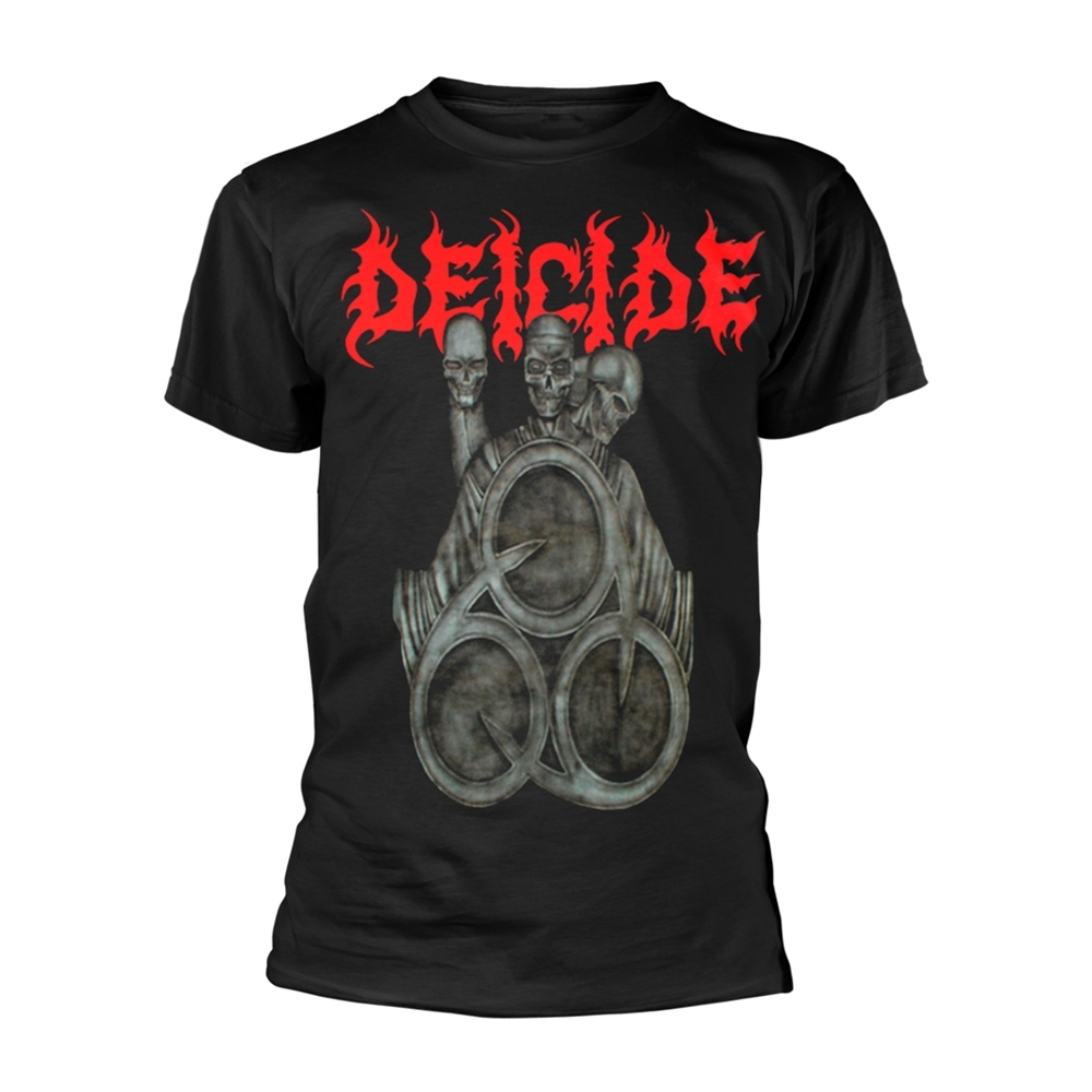 DEICIDE IN TORMENT IN HELL T-Shirt, Front & Back Print Medium BLACK