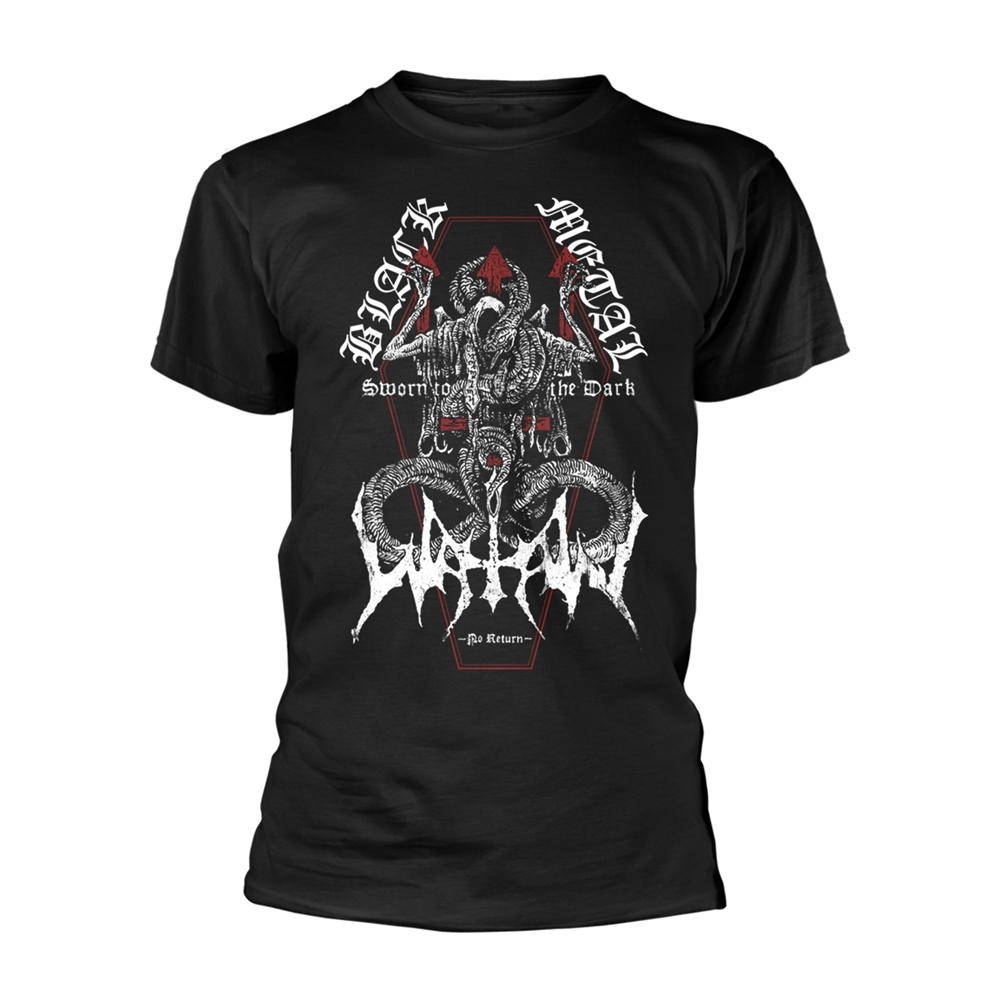 WATAIN SWORN COFFIN T-Shirt, Front & Back Print Large BLACK