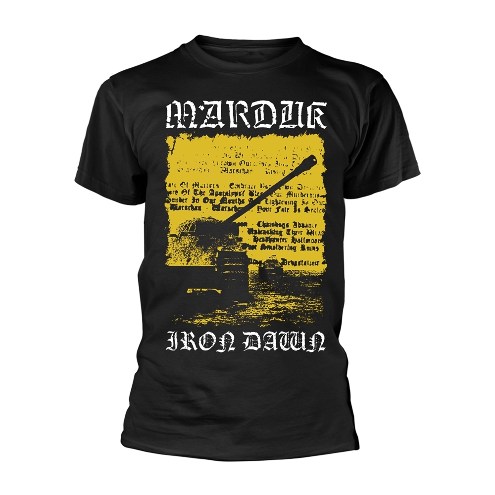 MARDUK IRON DAWN T-Shirt, Front & Back Print Small BLACK