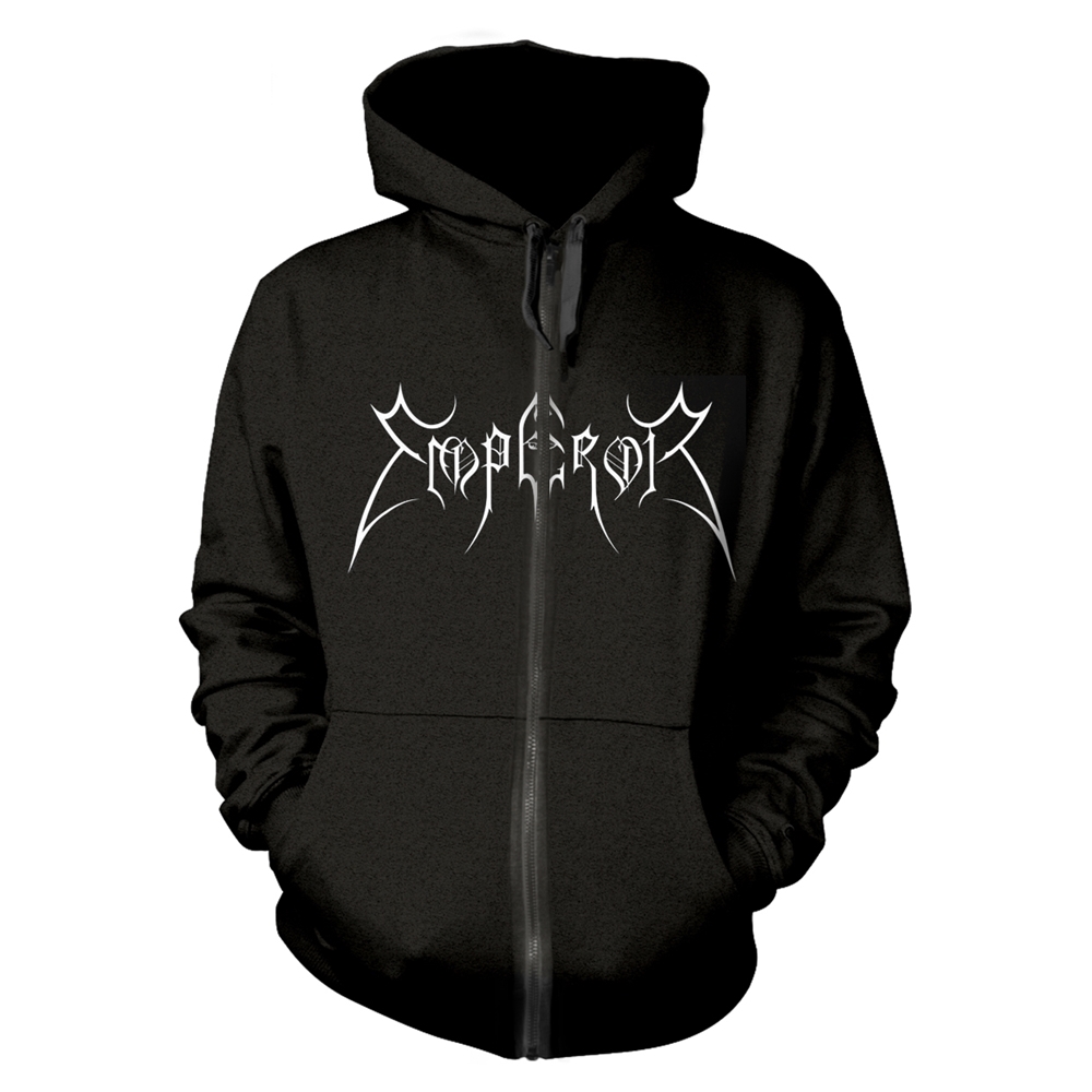 EMPEROR IN THE NIGHTSIDE ECLIPSE Hooded Sweatshirt with Zip Large BLACK