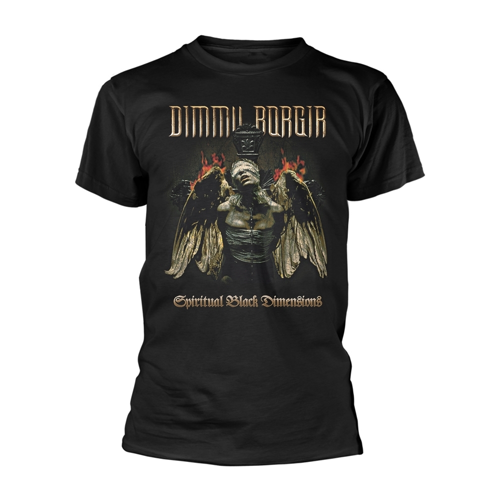 DIMMU BORGIR SPIRITUAL BLACK DIMENSIONS T-Shirt, Front & Back Print Large BLACK