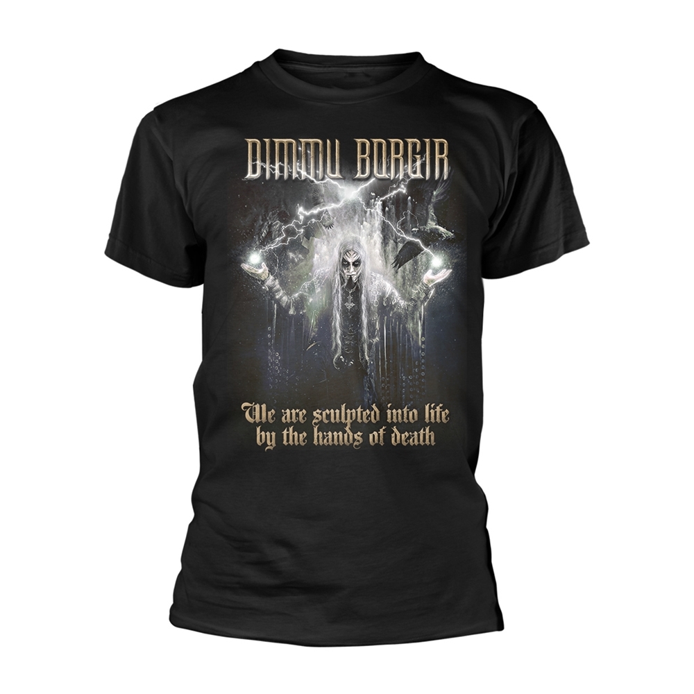 DIMMU BORGIR HANDS OF DEATH T-Shirt, Front & Back Print Large BLACK