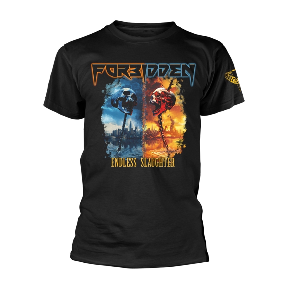 FORBIDDEN 40 YEARS OF EVIL T-Shirt, Front & Back Print XXX-Large BLACK