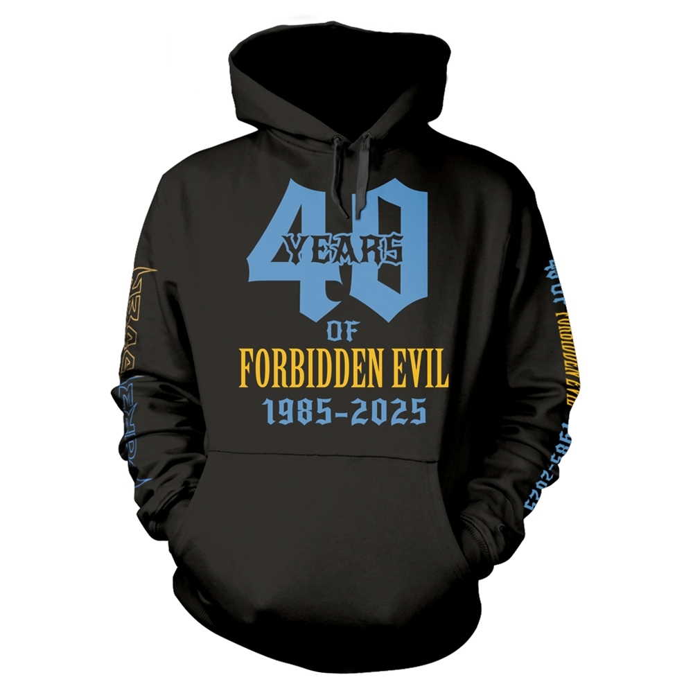 FORBIDDEN 40 YEARS OF EVIL Hooded Sweatshirt XXX-Large BLACK