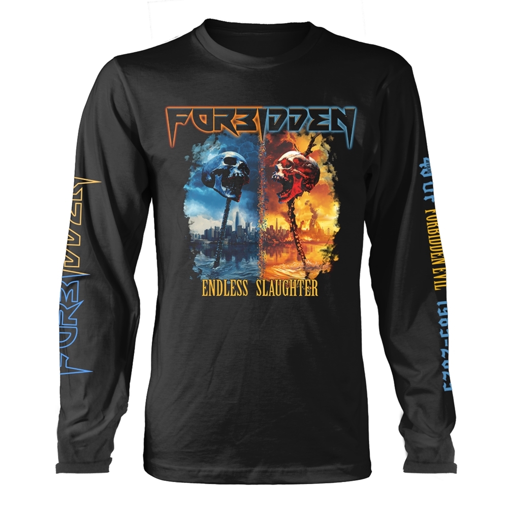 FORBIDDEN 40 YEARS OF EVIL Long Sleeve Shirt XXX-Large BLACK