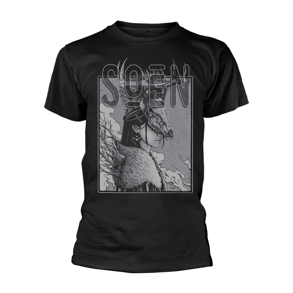 SOEN ENCHANTRESS T-Shirt, Front & Back Print Large BLACK