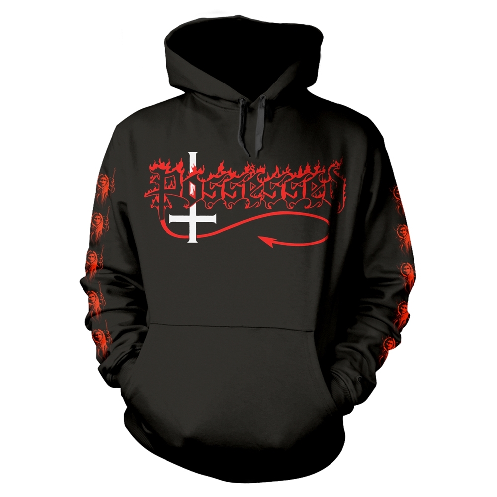 POSSESSED BEYOND THE GATES Hooded Sweatshirt XX-Large BLACK