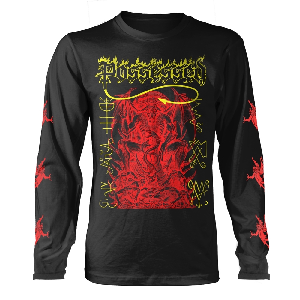 POSSESSED BAPHOMET Long Sleeve Shirt XXX-Large BLACK