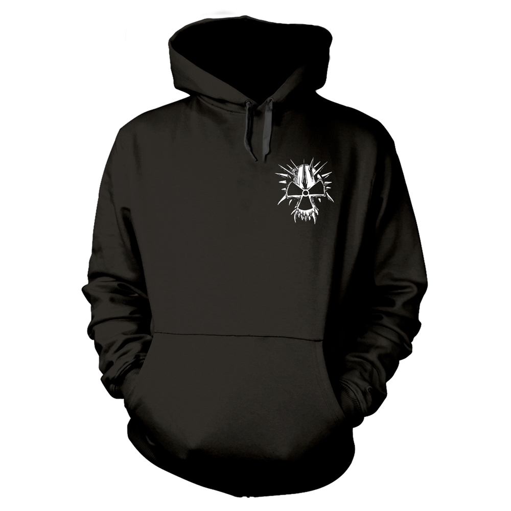 CORROSION OF CONFORMITY SKULL (BLACK) Hooded Sweatshirt Large BLACK