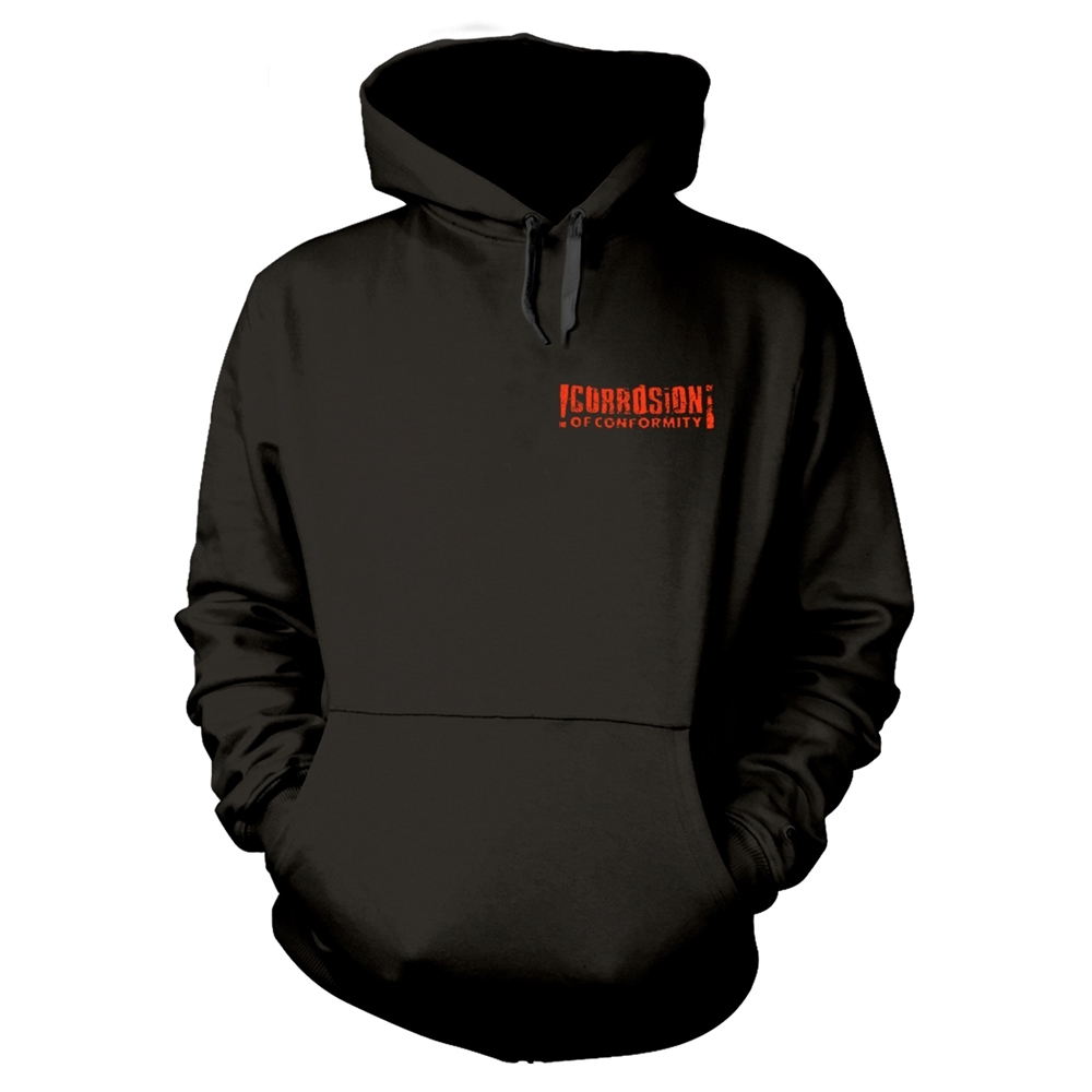 CORROSION OF CONFORMITY WISEBLOOD Hooded Sweatshirt Large BLACK