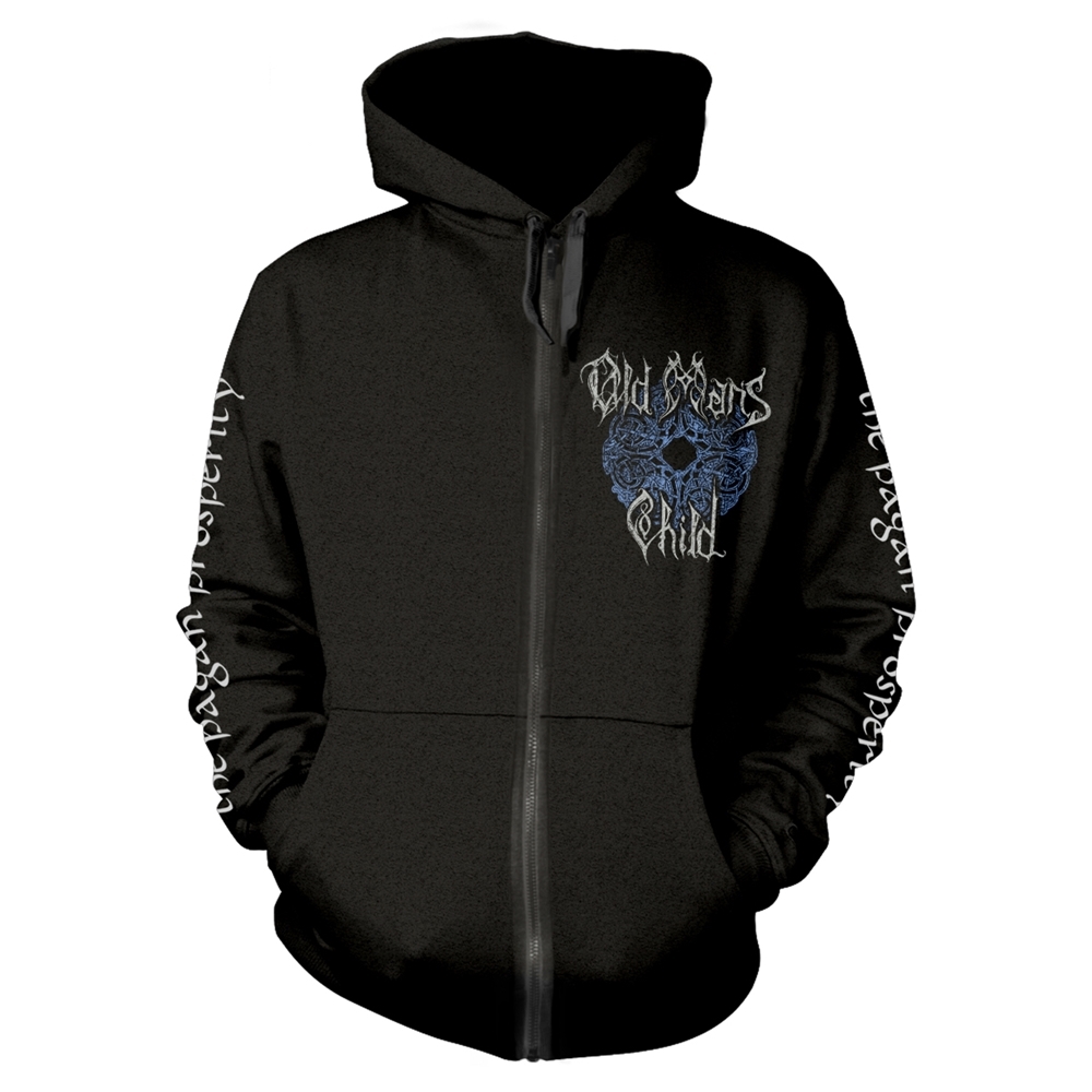 OLD MAN'S CHILD THE PAGAN PROSPERITY Hooded Sweatshirt with Zip Medium BLACK