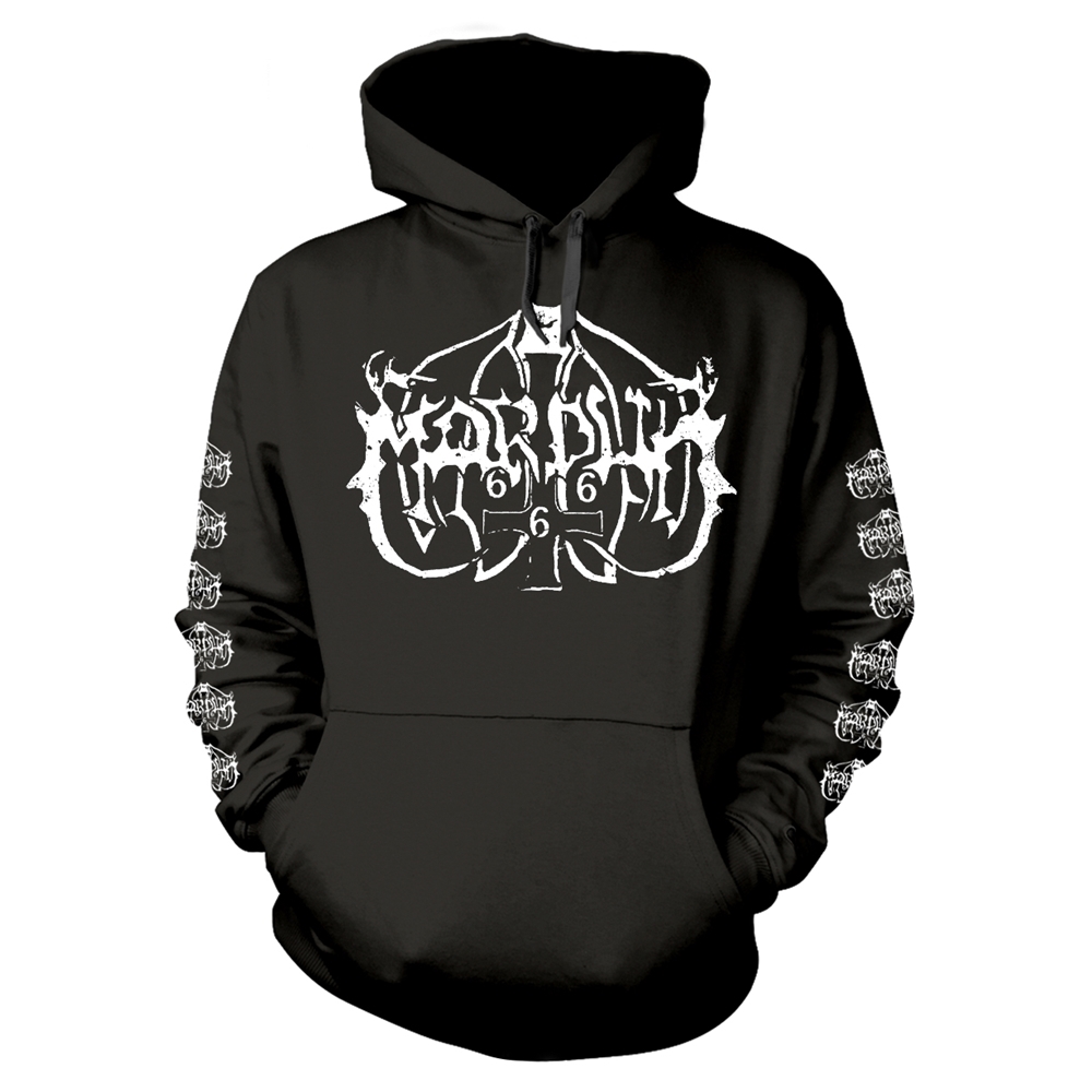 MARDUK CROSS Hooded Sweatshirt XX-Large BLACK