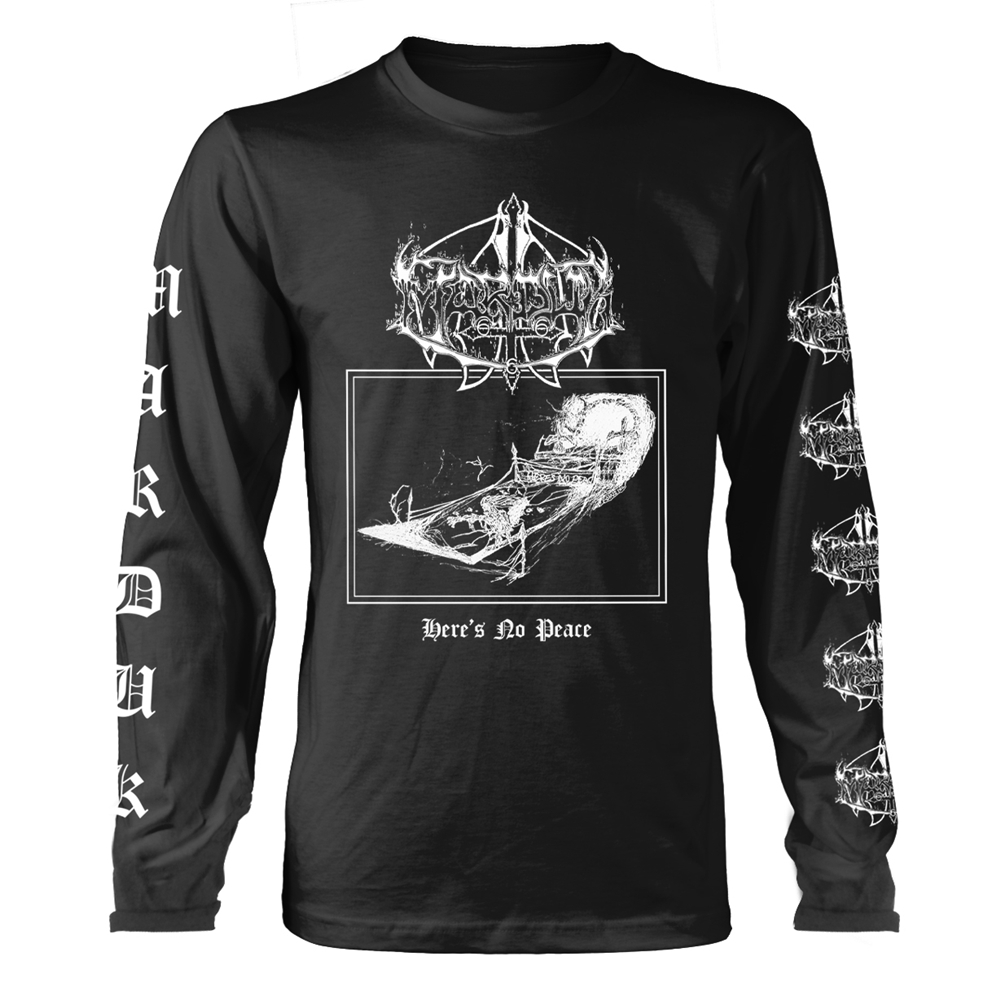 MARDUK HERE'S NO PEACE Long Sleeve Shirt XX-Large BLACK