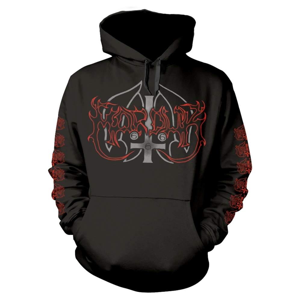 MARDUK HEAVEN SHALL BURN Hooded Sweatshirt Medium BLACK