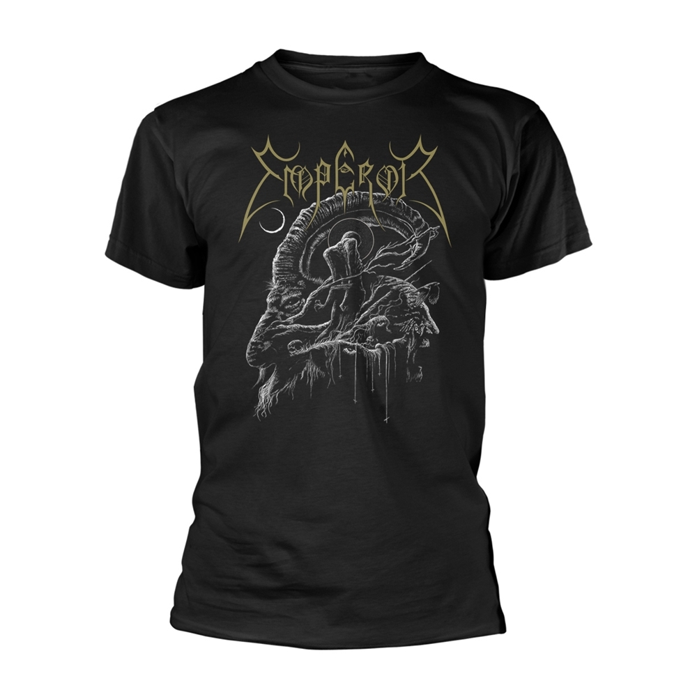 EMPEROR UNDERWORLD T-Shirt, Front & Back Print Small BLACK