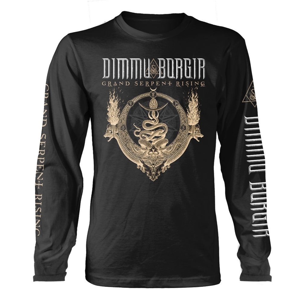 DIMMU BORGIR GRAND SERPENT RISING (BLACK) Long Sleeve Shirt Large BLACK