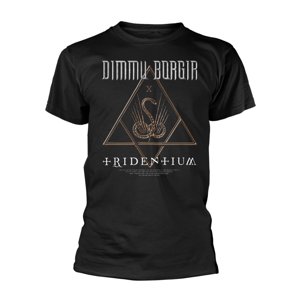 DIMMU BORGIR TRIDENTIUM T-Shirt, Front & Back Print Large BLACK