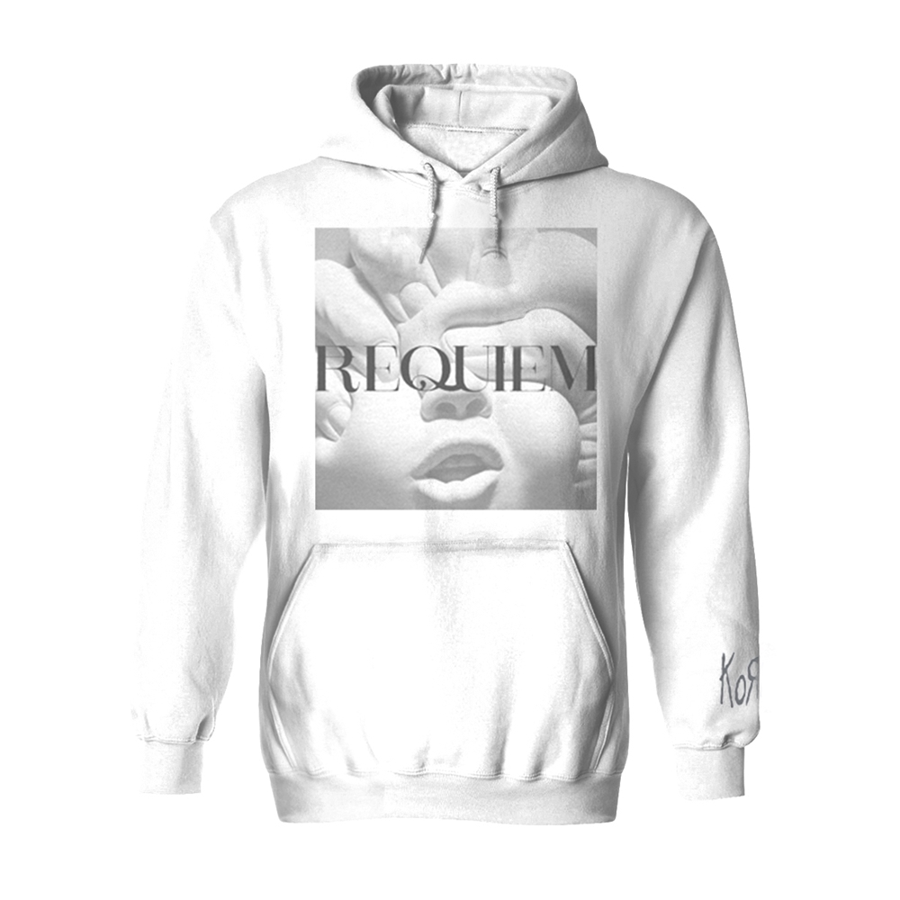 KORN REQUIEM Hooded Sweatshirt Medium WHITE
