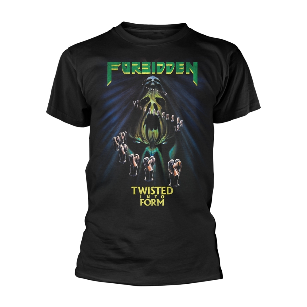 FORBIDDEN TWISTED INTO FORM T-Shirt, Front & Back Print XX-Large BLACK