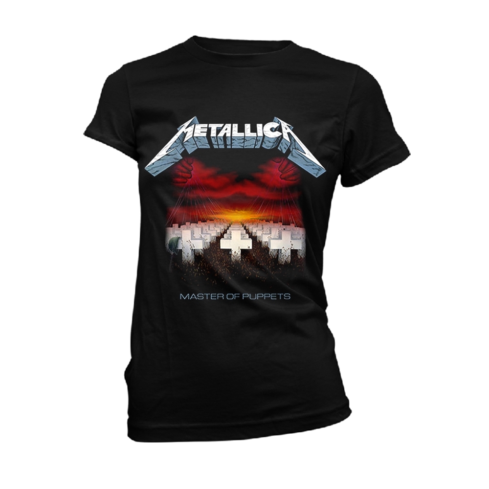 METALLICA MASTER OF PUPPETS TRACKS (BLACK) T-Shirt, Girlie with backprint Womens