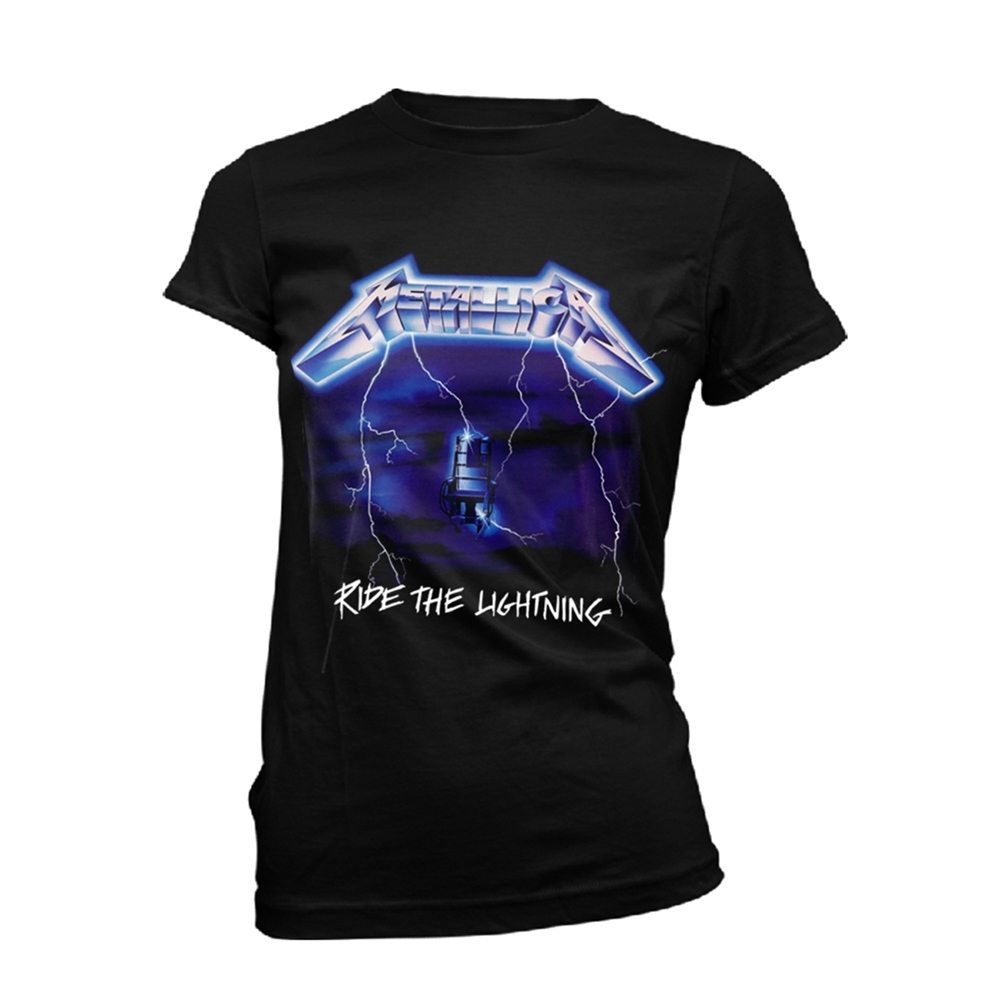 METALLICA RIDE THE LIGHTNING TRACKS (BLACK) T-Shirt, Girlie with backprint Women