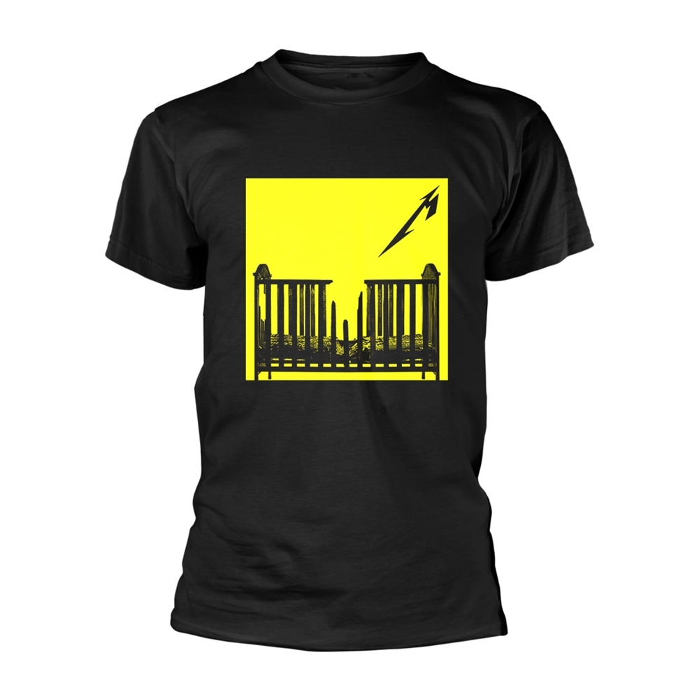 METALLICA BURNT CRIB T-Shirt, Front & Back Print XX-Large BLACK