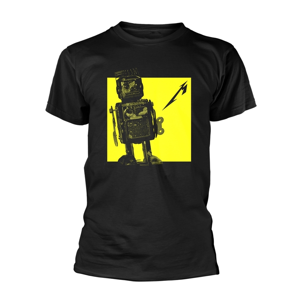 METALLICA BURNT ROBOT T-Shirt, Front & Back Print XX-Large BLACK