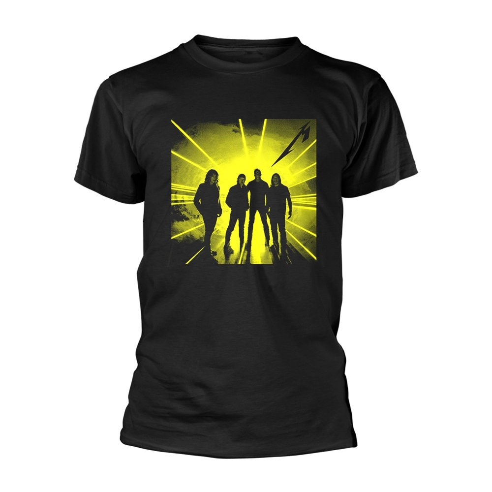 METALLICA BURNT STROBE T-Shirt, Front & Back Print Large BLACK
