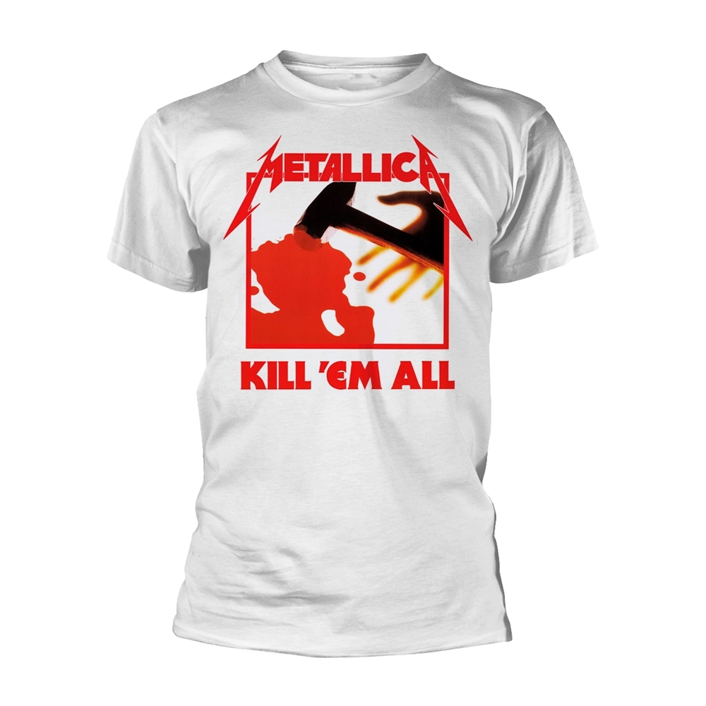 METALLICA KILL 'EM ALL (WHITE) T-Shirt, Front & Back Print XX-Large WHITE
