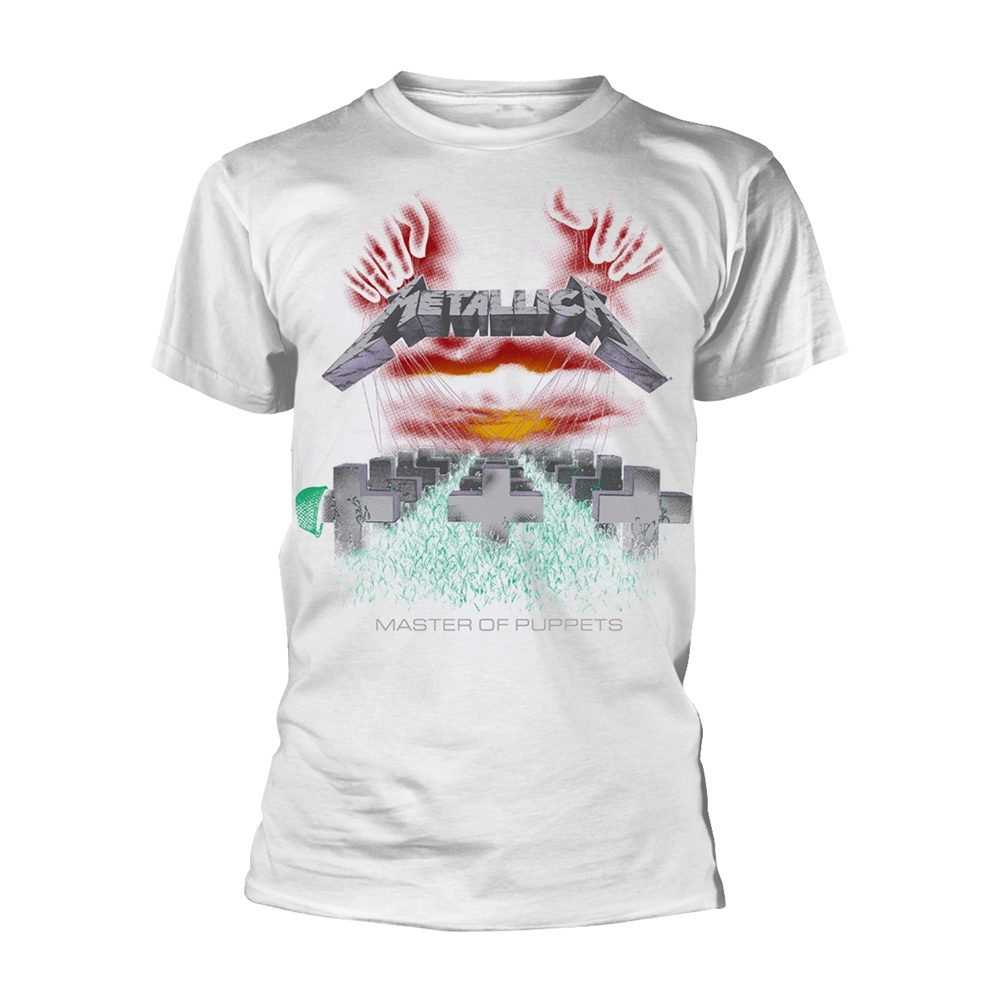 METALLICA MASTER OF PUPPETS (WHITE) T-Shirt, Front & Back Print XX-Large WHITE