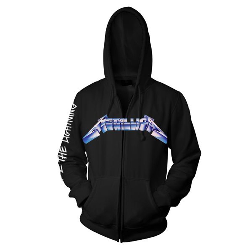 METALLICA RIDE THE LIGHTNING Hooded Sweatshirt with Zip XX-Large BLACK (FOTL)