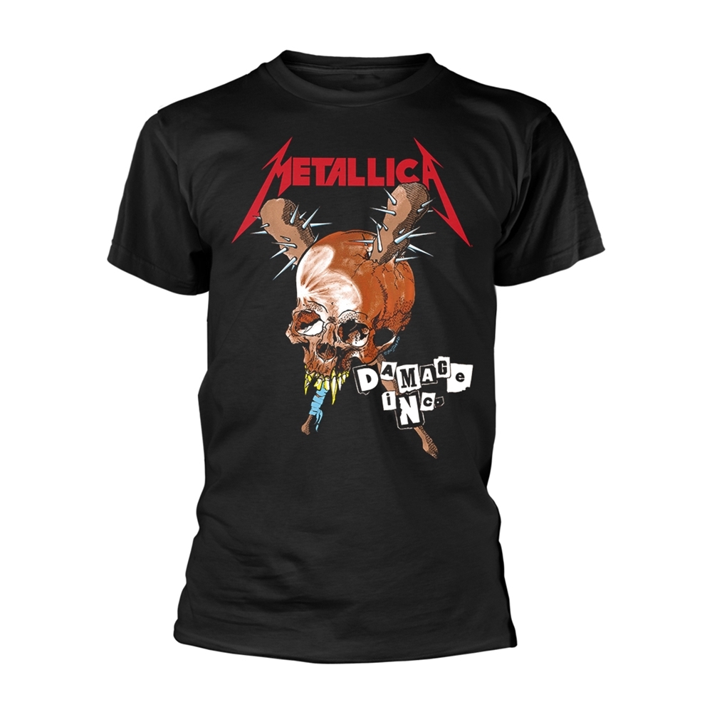 METALLICA DAMAGE INC T-Shirt, Front & Back Print Large BLACK